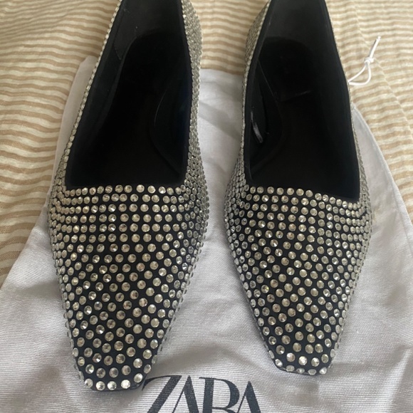 Zara Sparkly Ballet Flats Women’s Size 9, EU 40 - Picture 3 of 9
